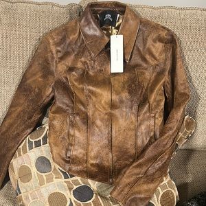 urban outfitters women leather jacket size S